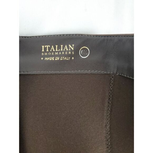Italian Shoemaker brown  Leather low  Heeled Boots inside side zipper sz 6.5 - Picture 11 of 11